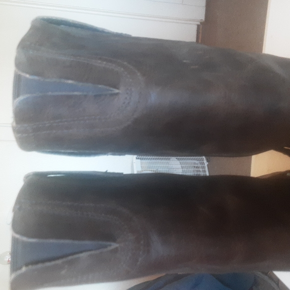 Justin Brown Leather Motorcycle Boots 10B - Picture 3 of 15